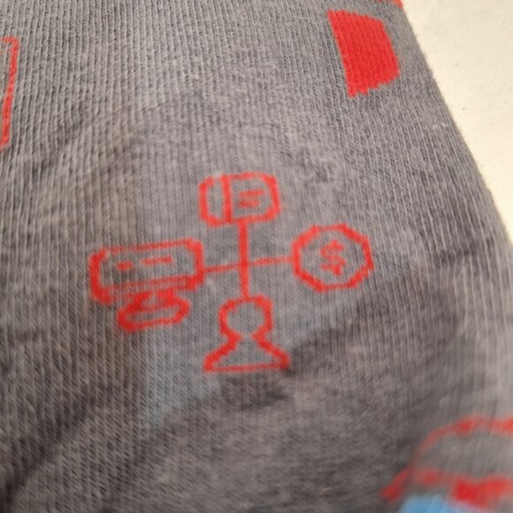 SOCK CLUB REDTEAM Cyber security Novelty Crew Socks,  Tech  Gray/Blue - Picture 4 of 7